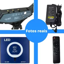 High Light Anel De Luz Profissional 18pol Mega Forte Cor Da Estrutura Preto Cor Da Luz Branco Quente, Branco Frio, Amarela 110v/220v