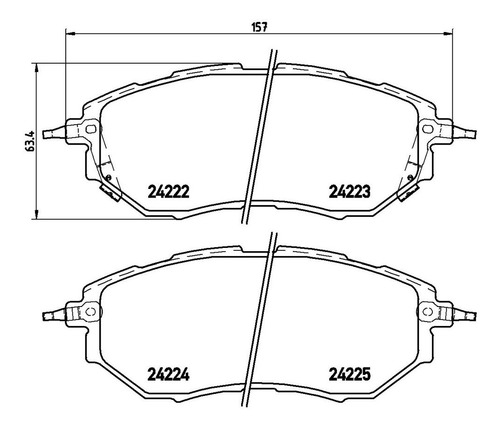 Set-4 Balatas Delanteras Subaru Tribeca 3.6l H6 08/12 Brembo Foto 2