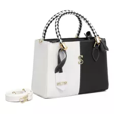 Bolsa Tiracolo Feminina Bicolor Tote New Colection Elegance