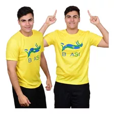 Kit 2 Camisetas Dry-fit Do Brasil Para Torcer Copa Do Mundo