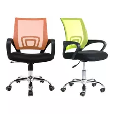 Silla Ejecutiva Xtratech Verona, Color Naranja, Verde Y Negr