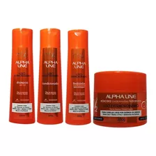 Shampoo Cond Finalizador Másc Liso Extraordinário Alpha Line