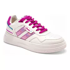 Tenis Mujer Clasben Sally Latte Tornasol 121-235