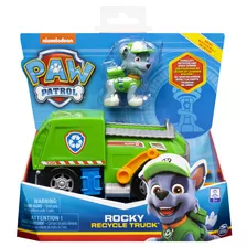 Paw Patrol, Camión De Reciclaje De Rocky Con Figura