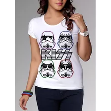 Camiseta/ Baby Look Feminina Kiss Sar Wars Stormtrooper