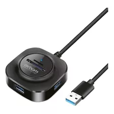 Hub Usb 3.0 Extensor 5 Em 1 Leitor Cartão Micro Sd Tf Not Pc