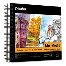 Mix Media Pad, 8.9 X8.3 Mixed Media Art Sketchbook, 12...