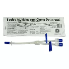 Equipo Multivias Clamp Luer Slip Descarpack - 40 Unidades