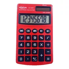 Calculadora Exaktus Ex-1000 8 Digitos Display Solar Bolsillo