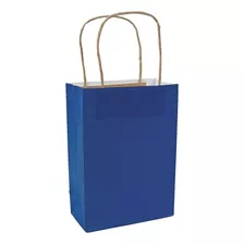 Bolsas De Regalo De Papel Kraft Azul Mediano Fun Express | 1