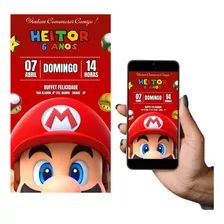 Convite Virtual Super Mário Bros Animado Ou Interativo