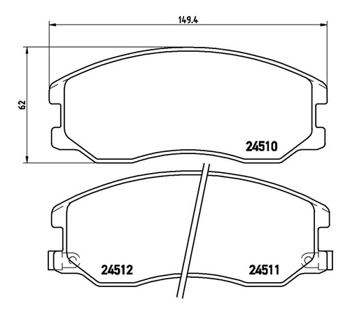 Set-4 Balatas Delanteras Saturn Vue 3.5l V6 2008 Brembo Foto 2