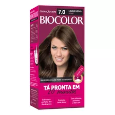  Tinta Coloração Creme Permanente Louro Médio 7.0 Biocolor