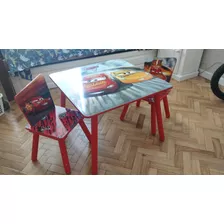 Juego De Mesa Y Sillas Infantil - Diseño Cars 