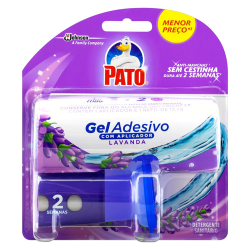 Detergente Sanitário Gel Adesivo Com Aplicador Lavanda Pato 12,7g