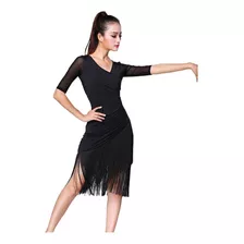 Vestido De Baile Latino Para Mujer, Disfraz De Salsa Con Bor