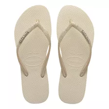 Sandalias Havaianas Slim Glitter Me Beige