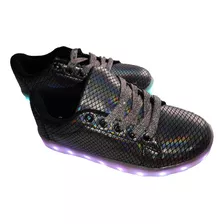 Zapatillas Sneakers Skate Luces Led Hombre Talla 37 Forever