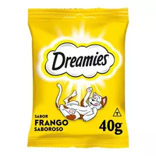 Petisco Dreamies Para Gatos Adultos Sabor Frango Pacote 40g