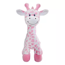 Girafinha De Pelúcia Macia Para Bebês +3 Meses Buba Cor Rosa