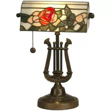 Dale Tiffany Tt90186 Lámpara De Mesa Broadview, Pantalla De