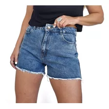 Short Jean Mujer California Rigido Tiro Alto Calce Perfecto