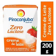 Creme De Leite Uht Homogeneizado Zero Lactose Piracanjuba Caixa 200g