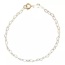 Pulseira Feminina Ouro Folheado Corrente Coração Garantia