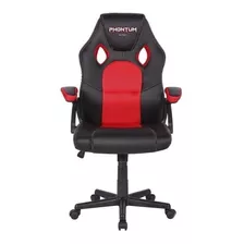 Silla De Escritorio Netmak Nm-phontum Gamer Ergonómica Negra Y Roja