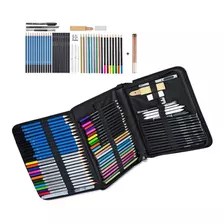 Kit Para Dibujo 73 Piezas Profesional Estuche Set Lápices