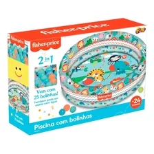 Fisher Price Piscina Inflável 2 Em 1 25 Bolinhas Fun F00537