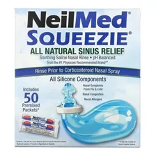 Lavagem Nasal Sinus Squip Squeezie Kit 1 Bisnaga + 50 Sachês Cor Azul