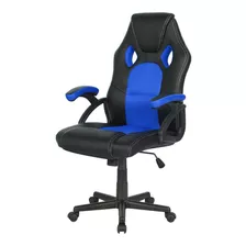 Sillón Pro Gamer Momentum - Desillas Color Negro Con Azul