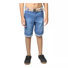 Conjunto Masculino Menino Camiseta Estampada E Bermuda Jeans