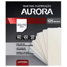 Filme Para Plastificação Aurora Rg 80x110x0,05mm -125 Micras