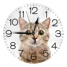 Reloj De Pared Gato Escocés Gatito Divertido Silencios...