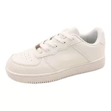 Zapatillas Blancas Simil Cuero