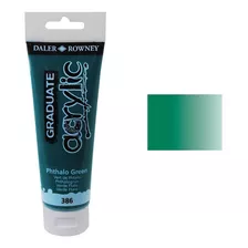 Tinta Acrilica Daler Rowney Graduate 120ml Cor 386 Phthalo Green