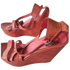 Zapatos De Plataforma - Rojo - Usados - Nº 40