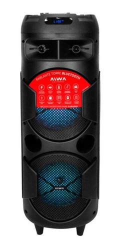 Parlante Aiwa Audio Party Aw-t600d Con Bluetooth Negro 100v/240v