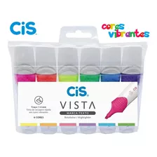 Marca Texto Cis Vista C/ 6 Cores Vibrantes 1- 4mm Lançamento