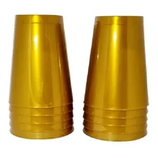 10 Copos Acrilico 300ml Lavável Descartável Dourado Ouro