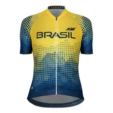 Camisa Ciclismo Asw Oficial Seleção Brasileira Cbc Feminina