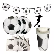 Kit Mesa Descartable Decoración De Cumpleaños Futbol 