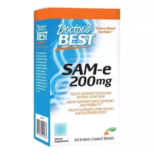 Sam-e 200 Mg Doctor's Best 60 Tabletas Sabor Neutro