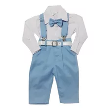 Conjunto De Batizado Para Menino Social Bebê Rn/1 Ano