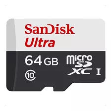 Cartão De Memória Sandisk Sdsquns Ultra Com Adaptador Sd64gb