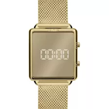 Relógio De Pulso Euro Fashion Fit Eujhs31bams/4d Com Corpo Dourado, Cristal Mineral, Para Feminino, Com Correia De Aço Inoxidável Cor Dourado E Dobrável