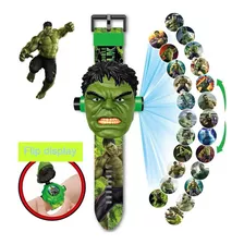 Reloj De Proyección Electrónico De Animación Infantil Hulk