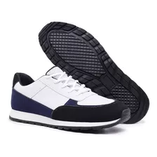 Tênis Casual Jogger Da Moda Masculino Couro Legítimo